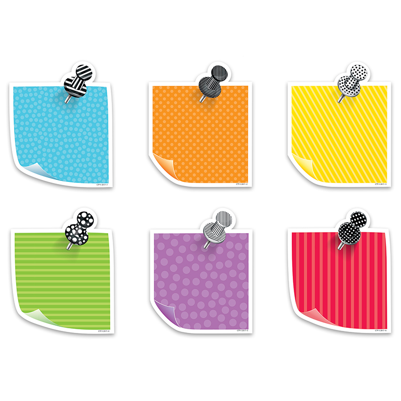 6in Bold Bright Sticky Notes Cutout