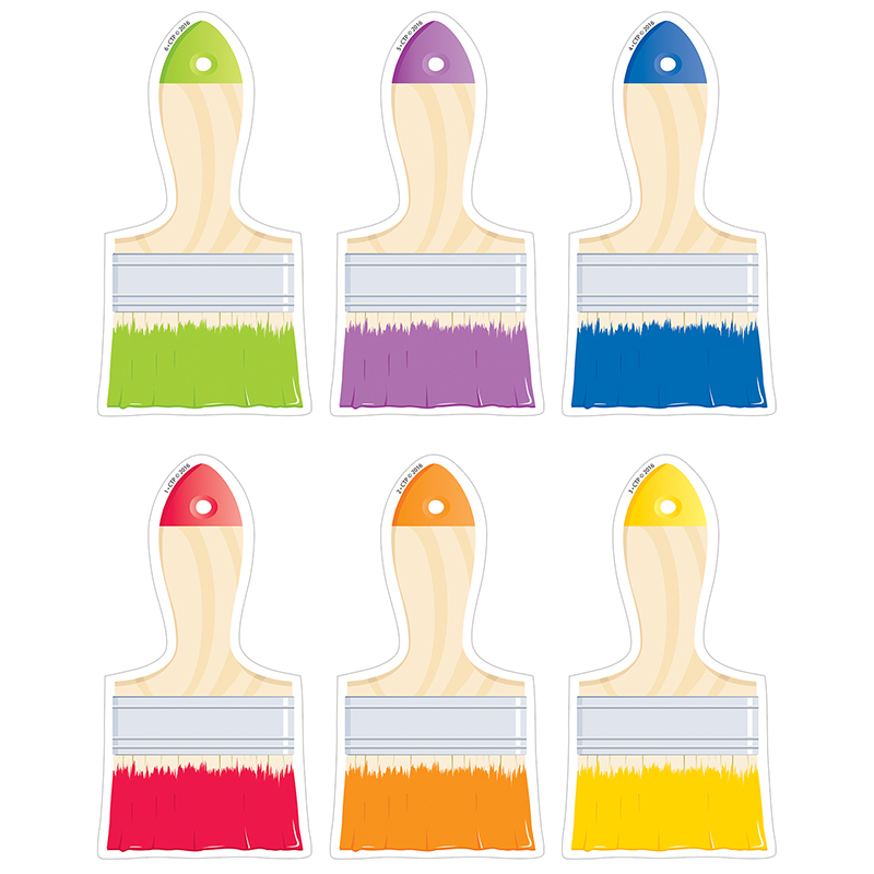 Paintbrushes 6in Cut Outs Painted