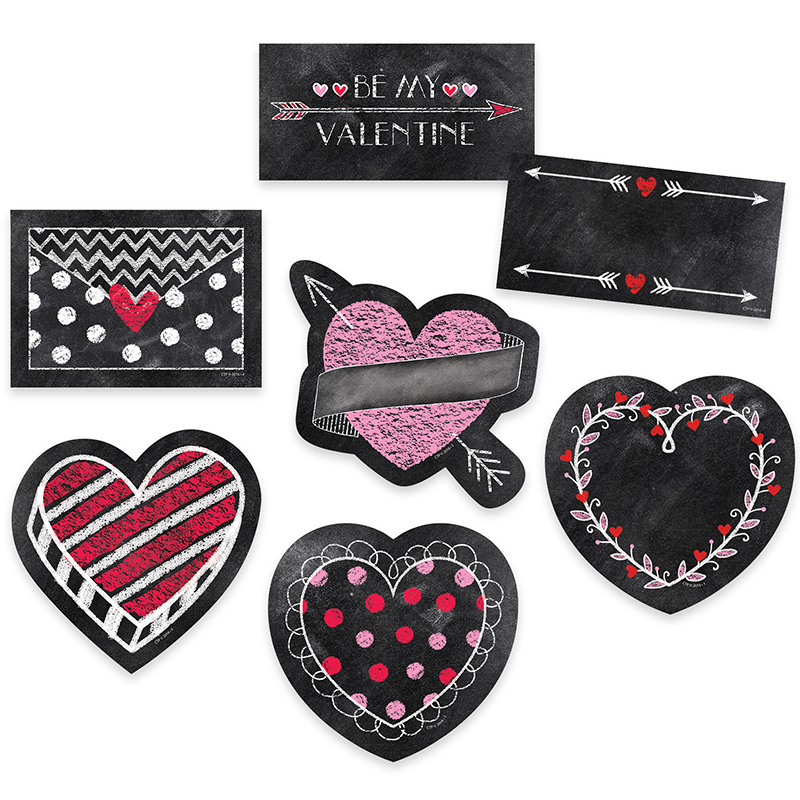 6in Chalk Hearts Designer Cut Outs