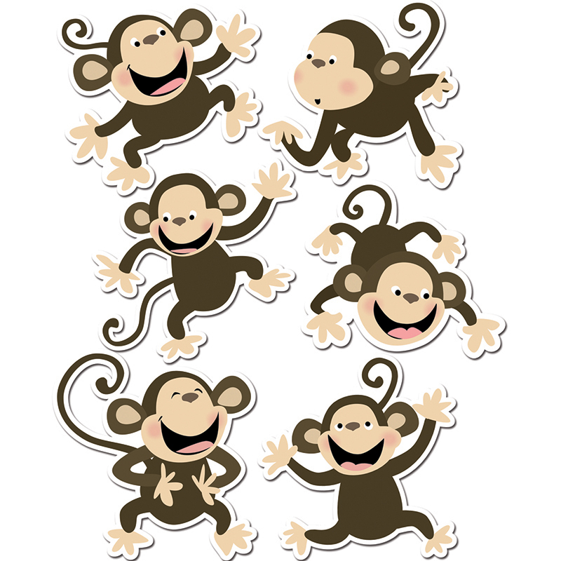 (4 Pk) Monkeys 6in Designer Cut