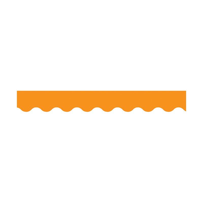 (6 Pk) Orange Wavy Borders