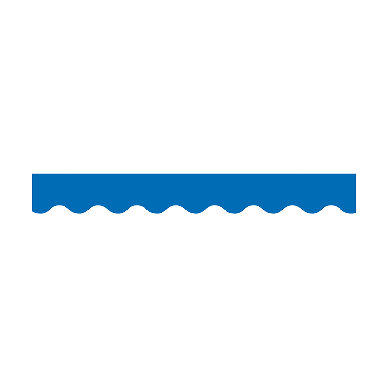 (6 Pk) Blue Wavy Borders
