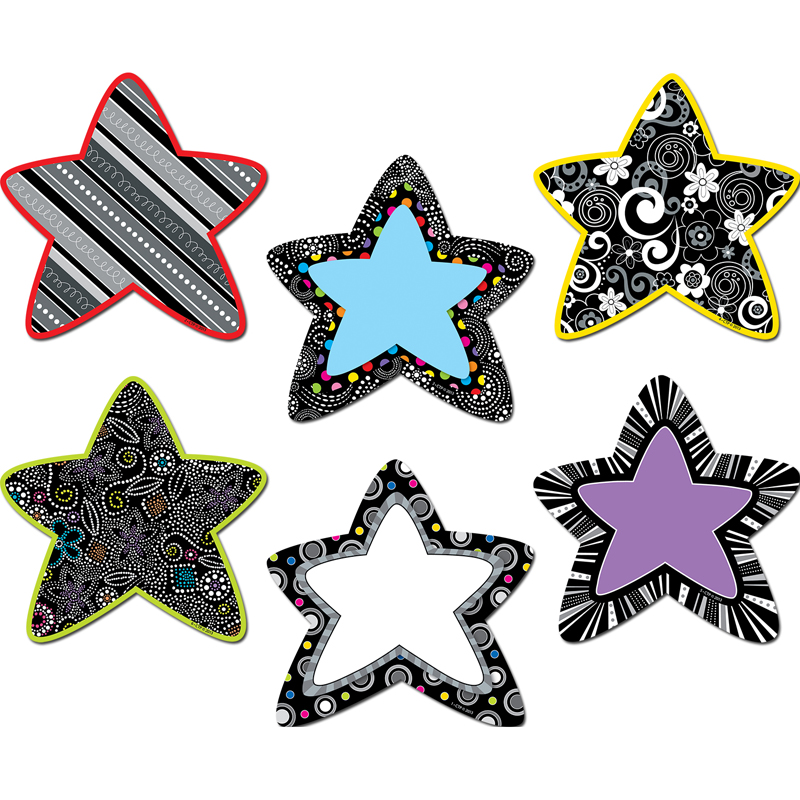 Black And White Stars 6in Designer