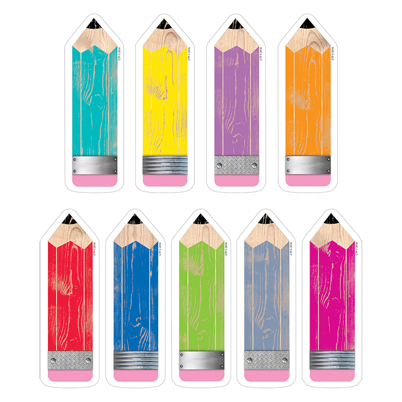 Pencils 6in Cut Outs Upcycle Style