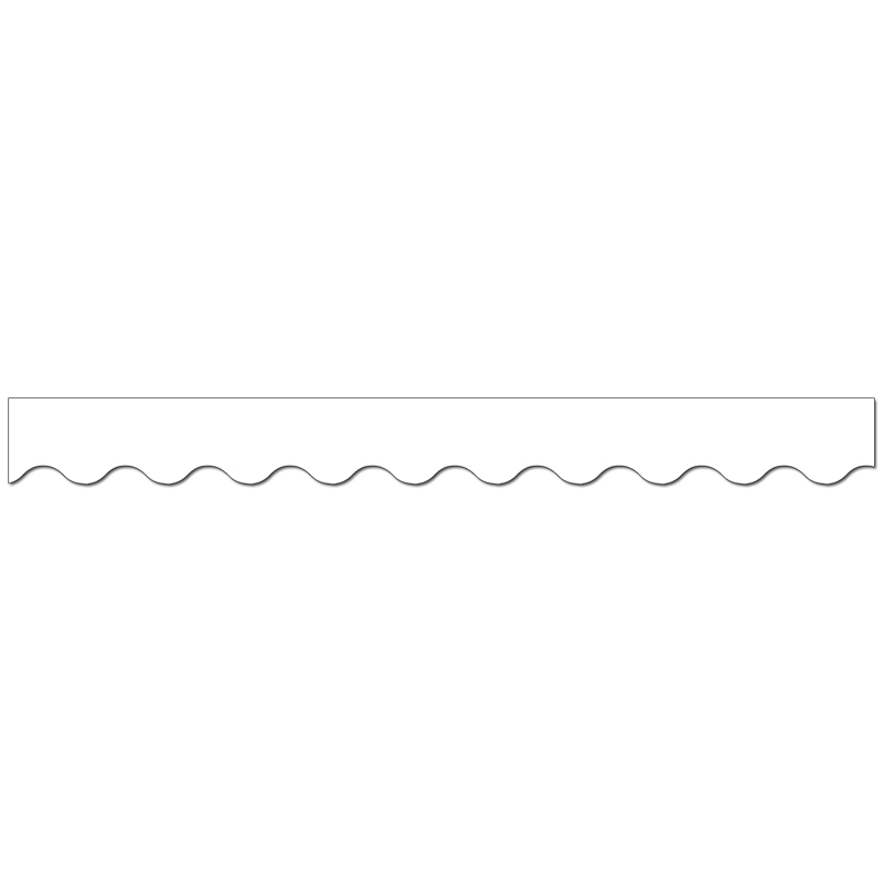 (6 Pk) White Wavy Border