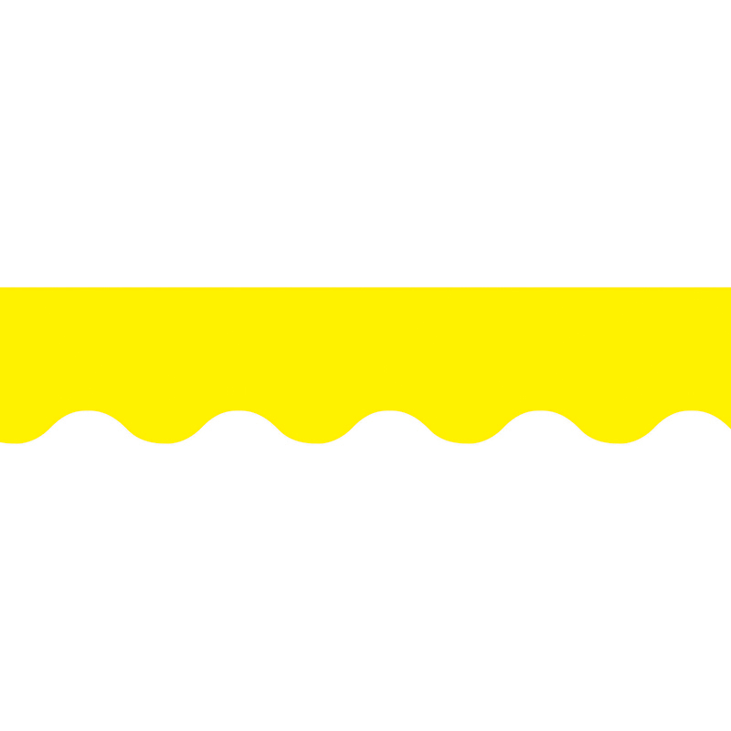 (6 Pk) Yellow Wavy Border