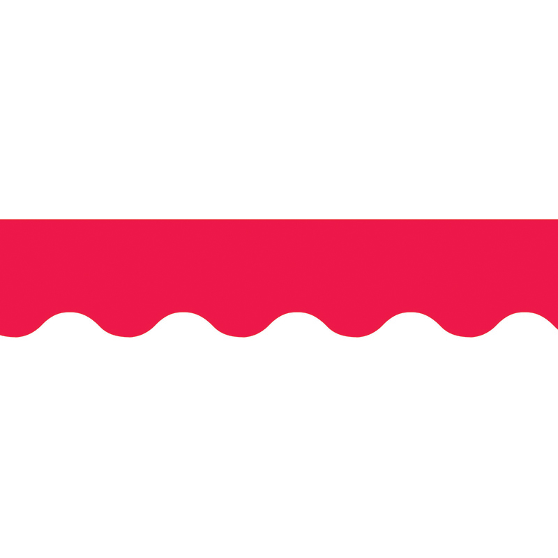 Poppy Red Wavy Border