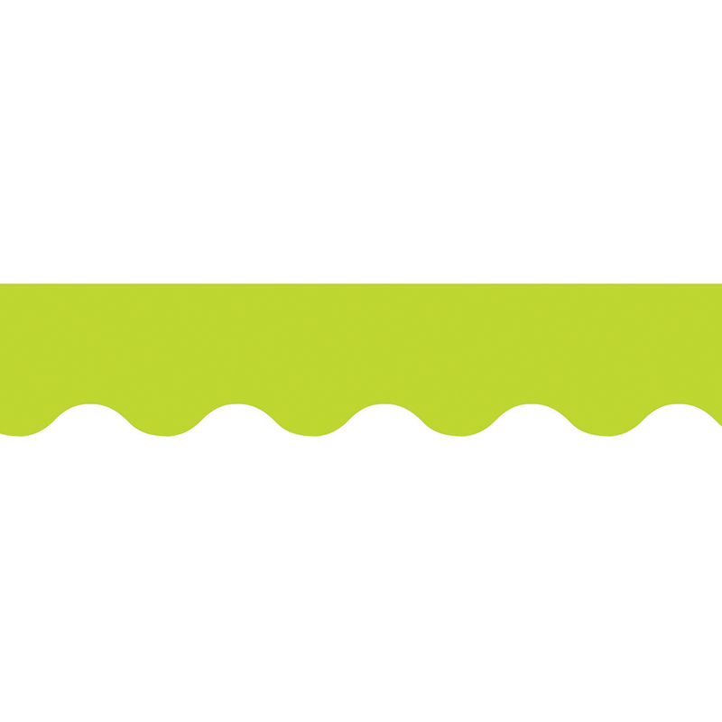 (6 Pk) Lime Green Wavy Border
