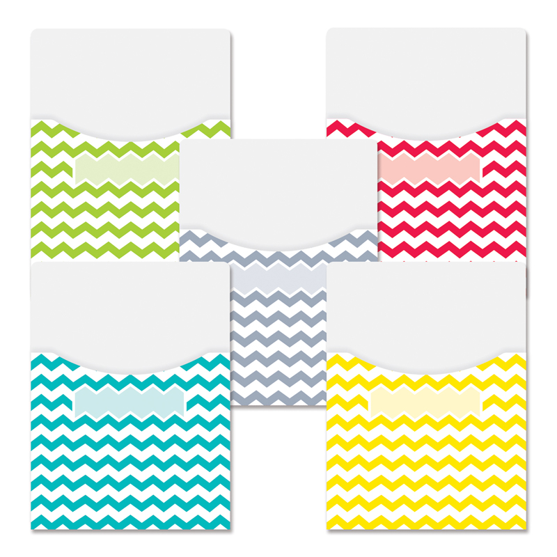 Chevron Solids 9x12 Library Pockets