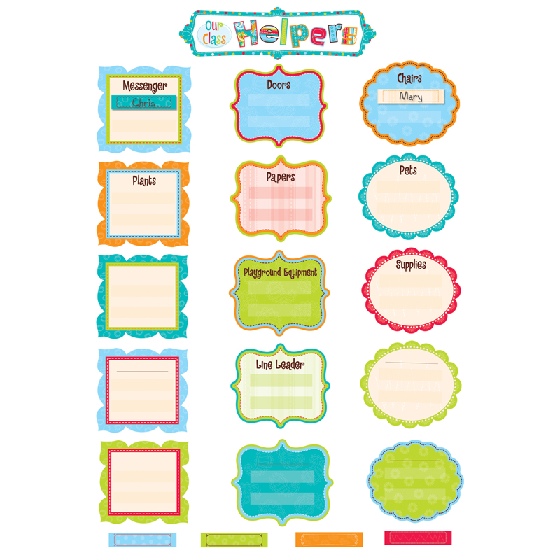 Our Class Helpers Dots On Turquoise