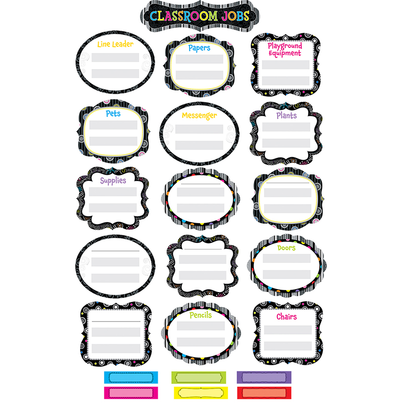 Black And White Classroom Jobs Mini