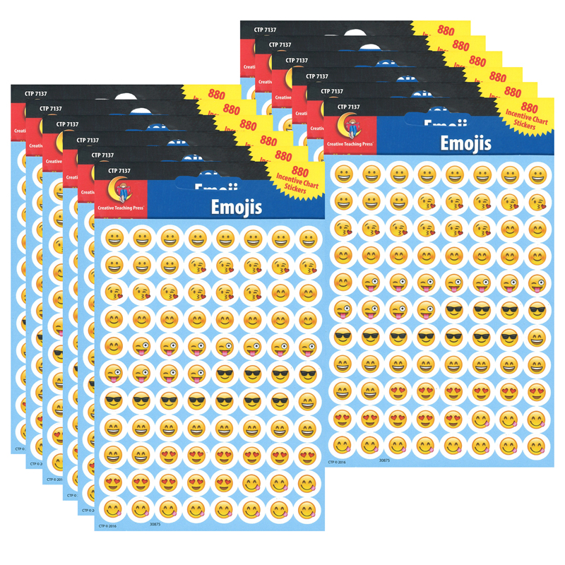 (12 Pk) Emojis Hot Spot Stickers