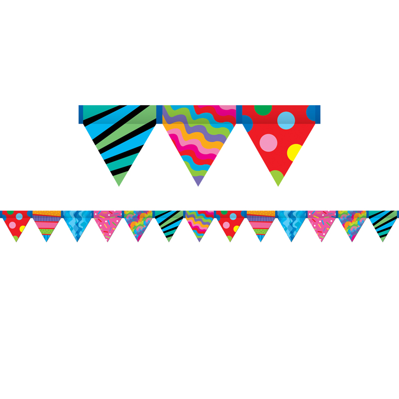 (6 Pk) Poppin Patterns Pennant