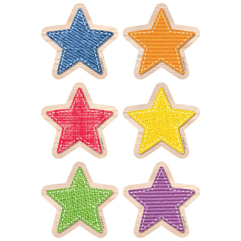 Upcycle Style Stars 3in Cutouts