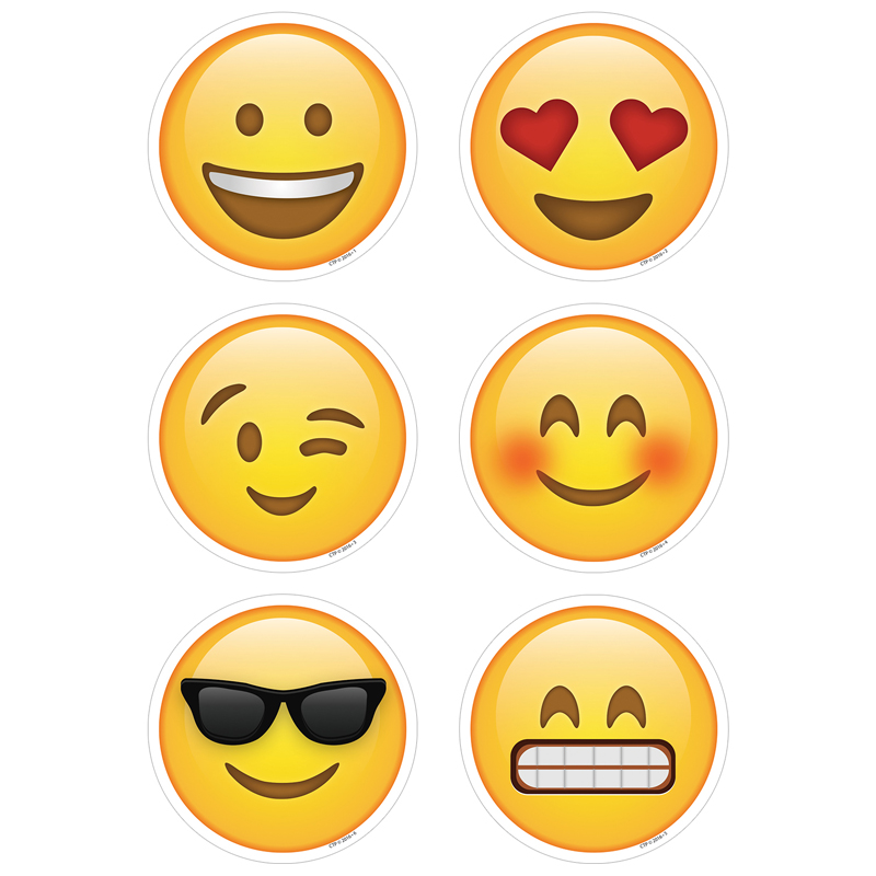 (6 Pk) Emojis 3in Cutouts