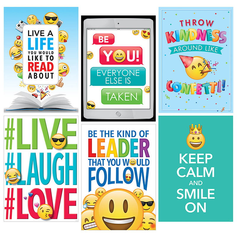 Emoji Fun Inspire U 6 Pack Posters