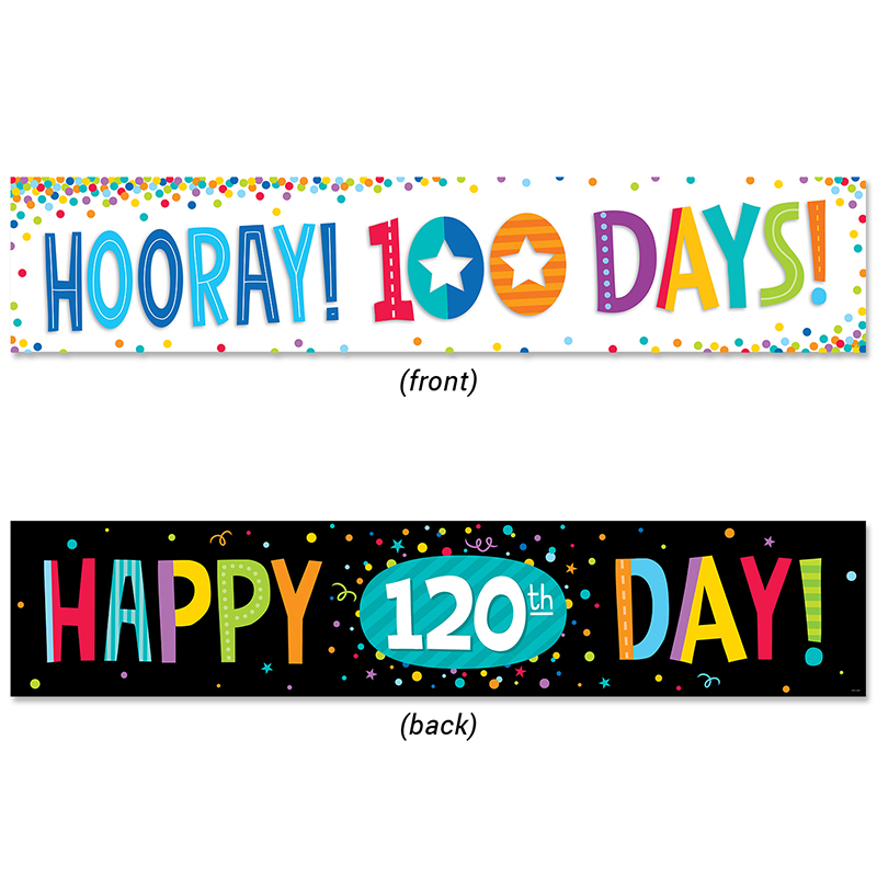 100th Day And 120th Day Banner