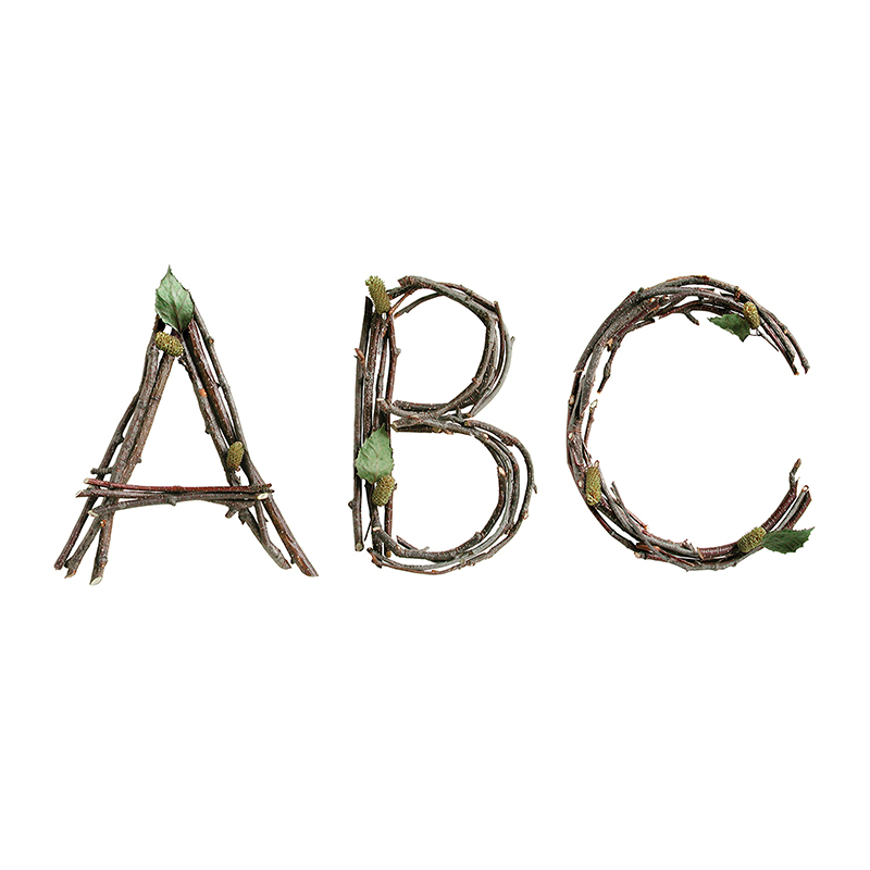 Rustic Twigs 6in Designer Letters