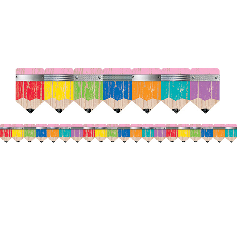 (6 Pk) Rustic Pencils Border