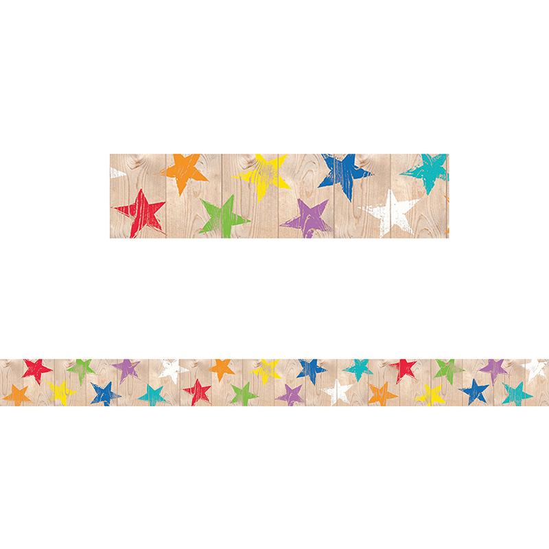 (6 Pk) Rustic Stars Border Upcycle