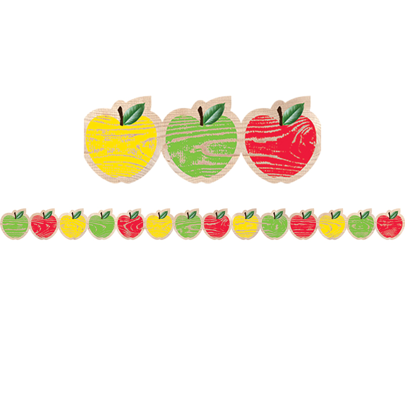 (6 Pk) Apples Border Upcycle Style