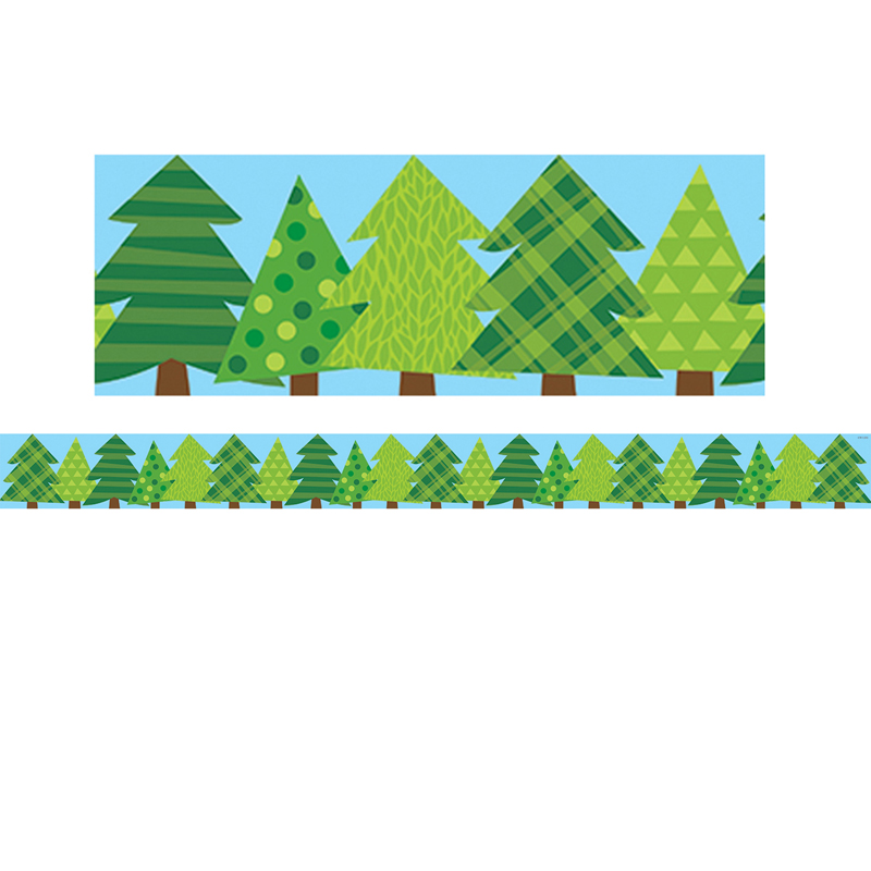 (6 Pk) Pine Trees Border No 3