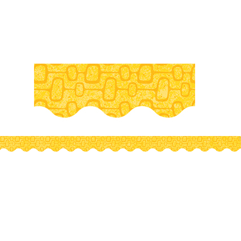 Midcentury Mod Yellow Pods Border