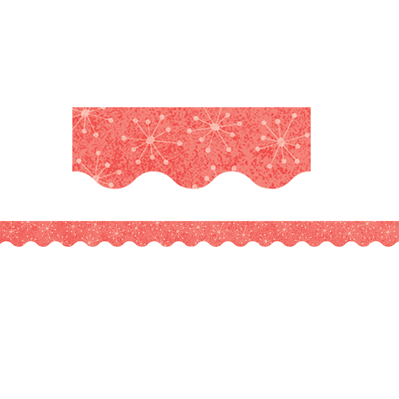 Midcentury Mod Red Atomic Star Brdr