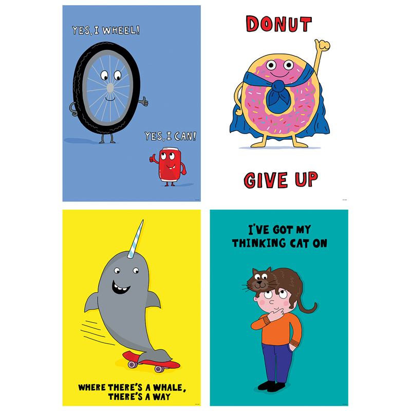 So Much Pun Positive Poster 4 Pack
