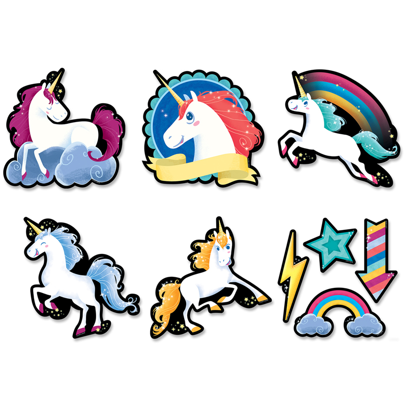 Unicorns 6 Inch Designer Cut-Outs