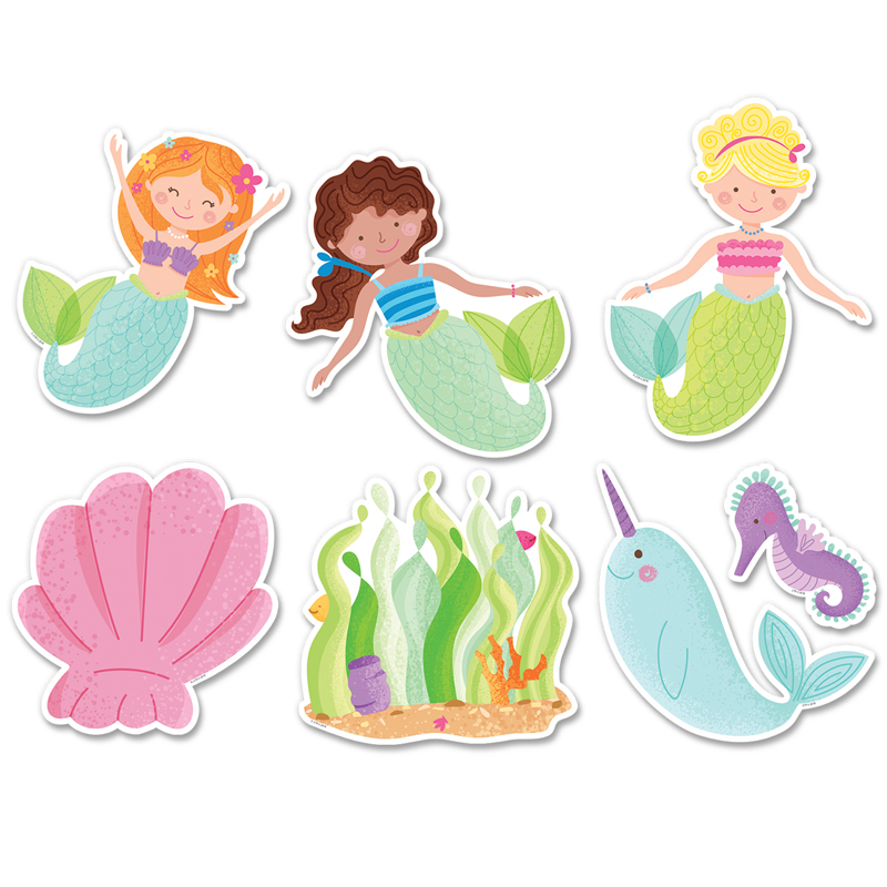 Mermaid Fun 6in Designer Cut-Outs
