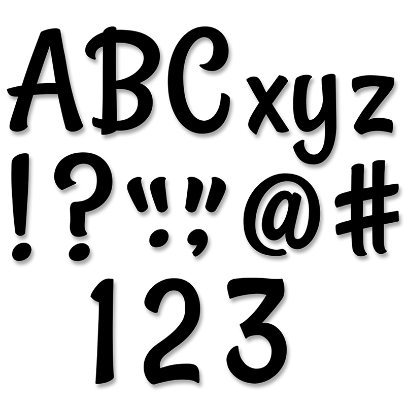 Stylish Black Punch-Out Letters 4in