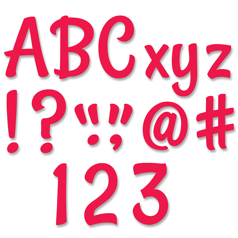 Poppy Red Punch-Out Letters 4 In