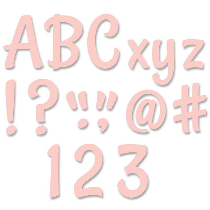 Blush Punch-Out Letters 4 In