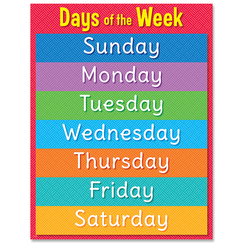 Days Of The Week Chart
