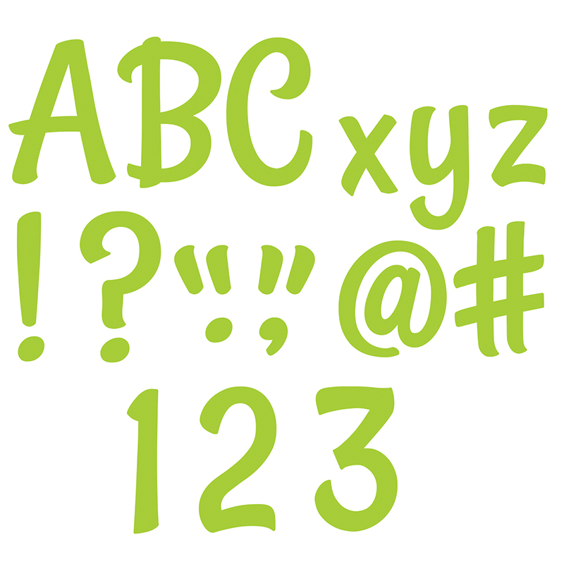 Lime Green Punch-Out Letters 4 In