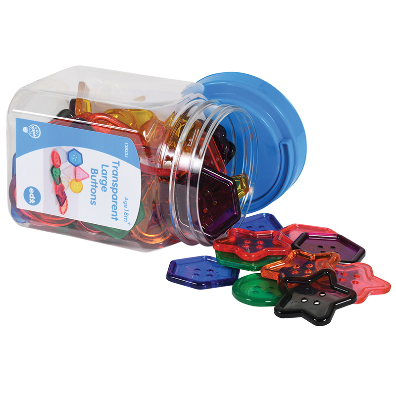 Transparent Large Buttons Mini Jar