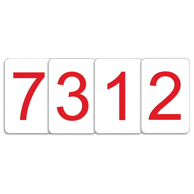 Number Cards 0 Thru 9 Red