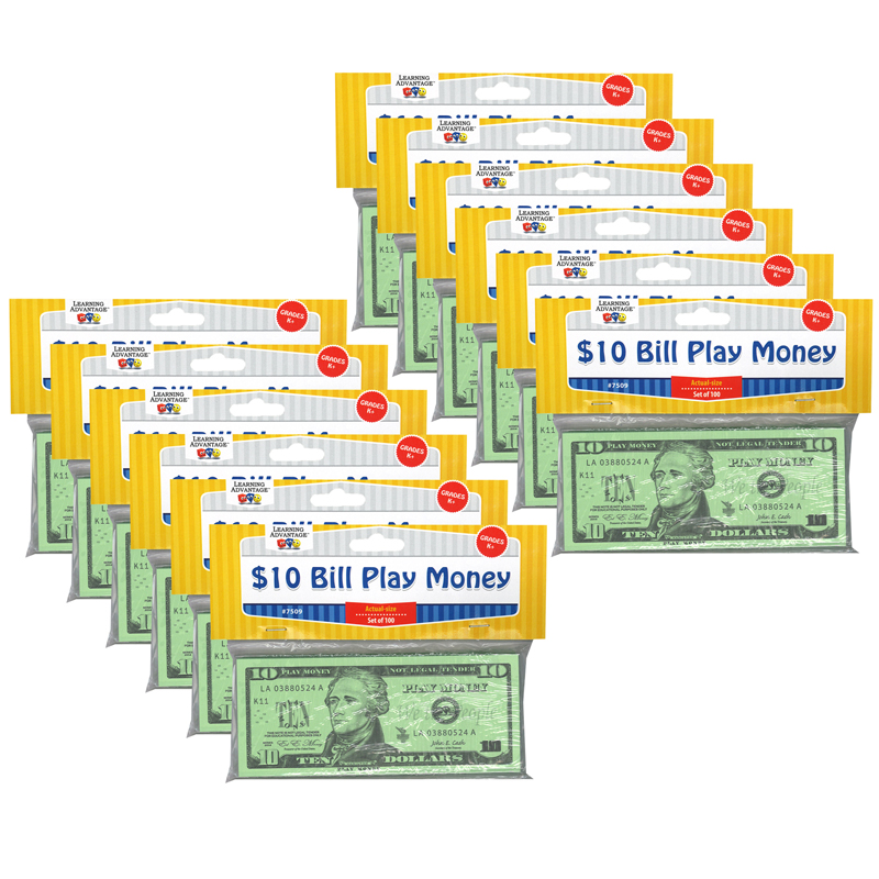 (12 Ea) $10 Bills Set 100 Bills