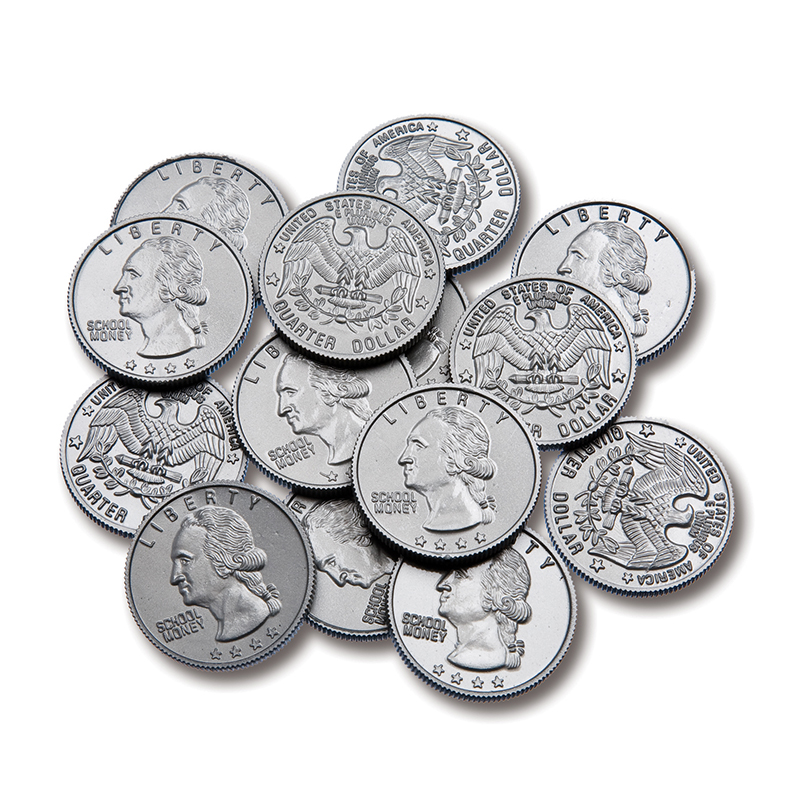 (12 Ea) Plastic Coins 100 Quarters