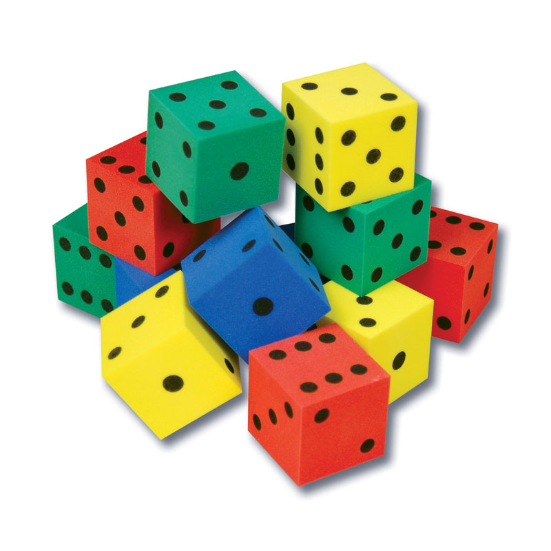 Foam Dot Dice Set Of 12