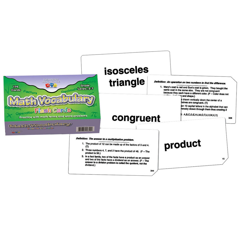 Math Vocabulary Flash Cards