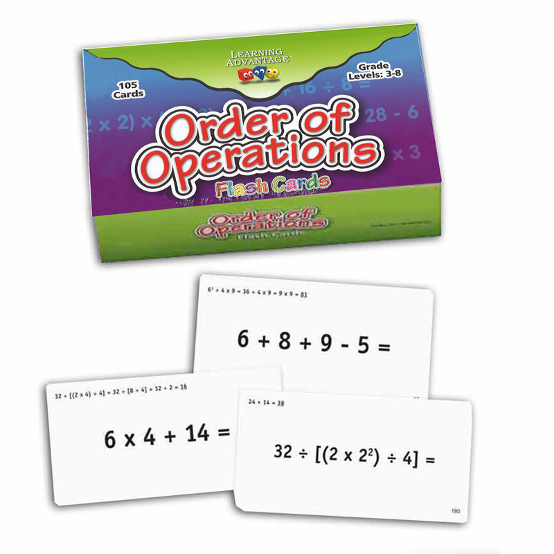 Order Of Operations Flash Cards