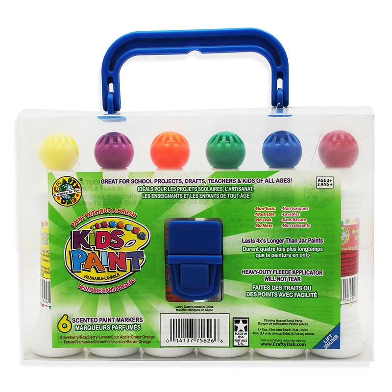 Crafty Dab Paint 6 Pk W/Carrying