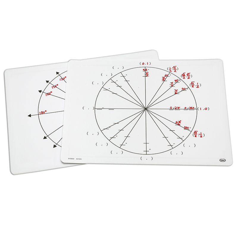 Unit Circle Writeon/Wipeoff Mats