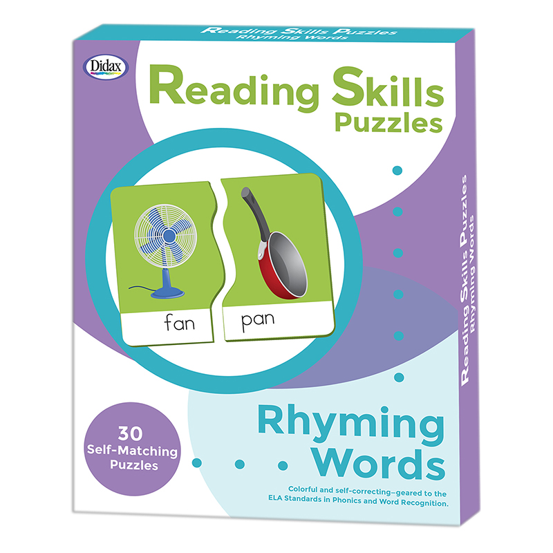 Reading Skills Puzzle Rhyming Words