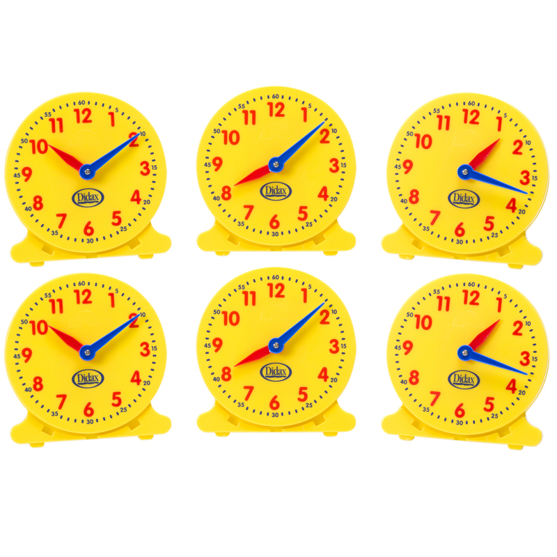 5in Student Clocks Set Of 6