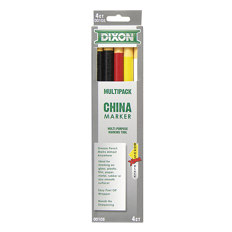 (12 Pk) Dixon China Markers Asst 5