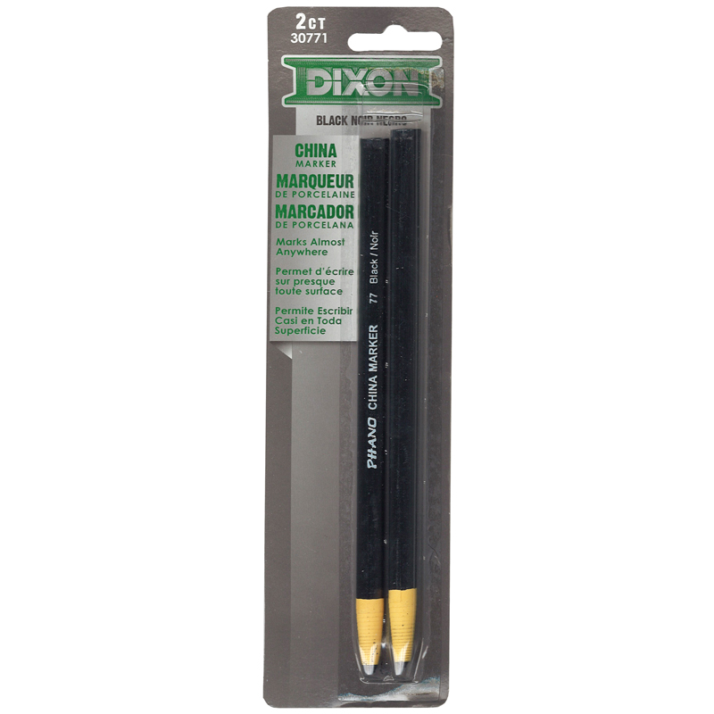 Dixon China Markers Black 2pk