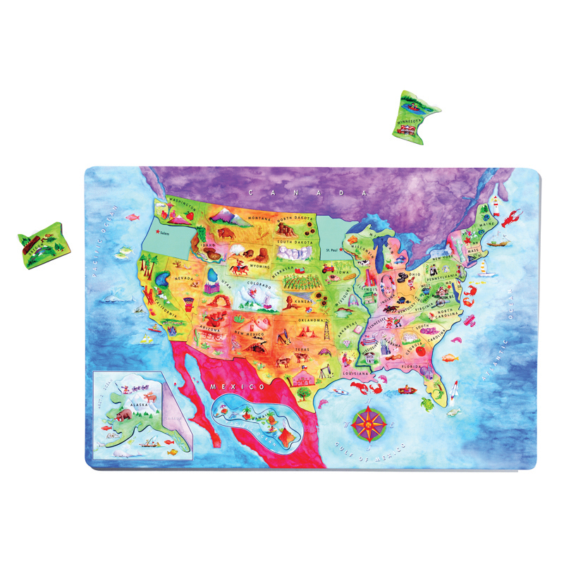 Geopuzzle Magnetic Usa Map 12x18